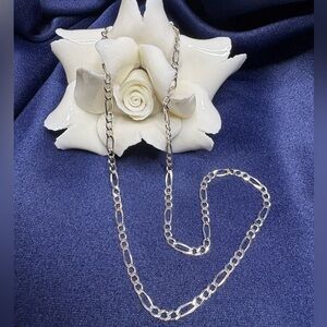 Chain Figaro 925 Sterling Silver 16” 3mm